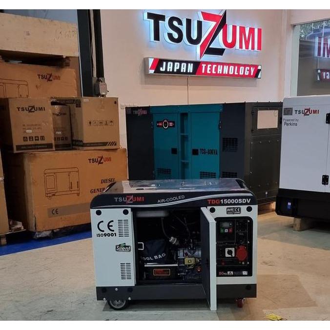 Diskon Genset Silent Diesel 15 Kva Portable Tsuzumi Japan Tdg 15000 Sdv