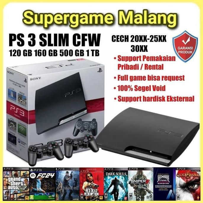Terlaris Playstation Ps3 Slim 500Gb Seri 25 Seri 20 Ps 3 Slim 500 Gb Cfw Console Game
