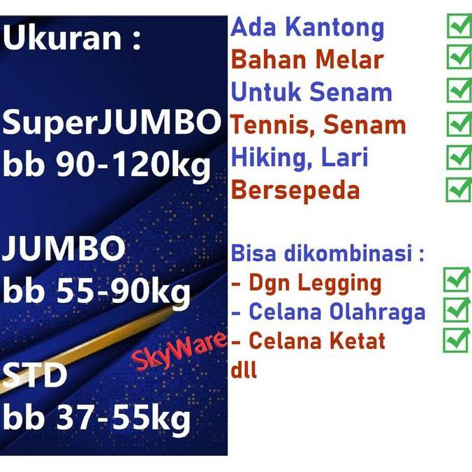 Grily- Rok Penutup Celana Ketat (Legging) Mini Skirt Casual Olahraga Lari Senam Tennis Zumba Bersepe