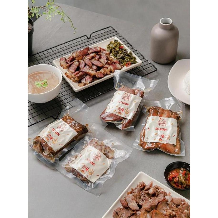 Sei Lidah Sapi 250gr | Daging Lidah Sapi Asap | Sei Sapi Lamalera | Halal