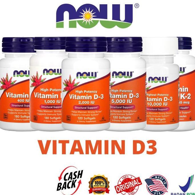 Vitmax- Vitamin D3 400 1000 2000 5000 10000 Iu & K2 | Now Foods