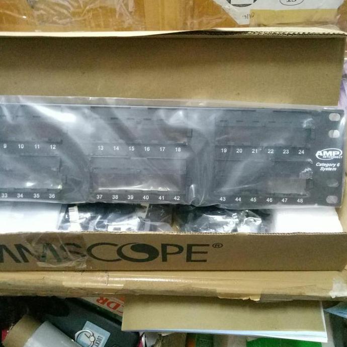 HARGA DISC - PATCHPANEL AMP CAT 6 COMMSCOPE AMP 48 PORT LENGKAP MODULAR LOADED