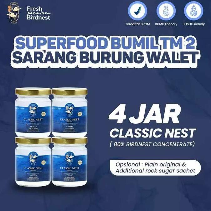 Ladyxy- Nyonya Walet - Minuman Sarang Walet - Bird Nest Drink - Classic Nest (80% Bird Nest) - Box 4