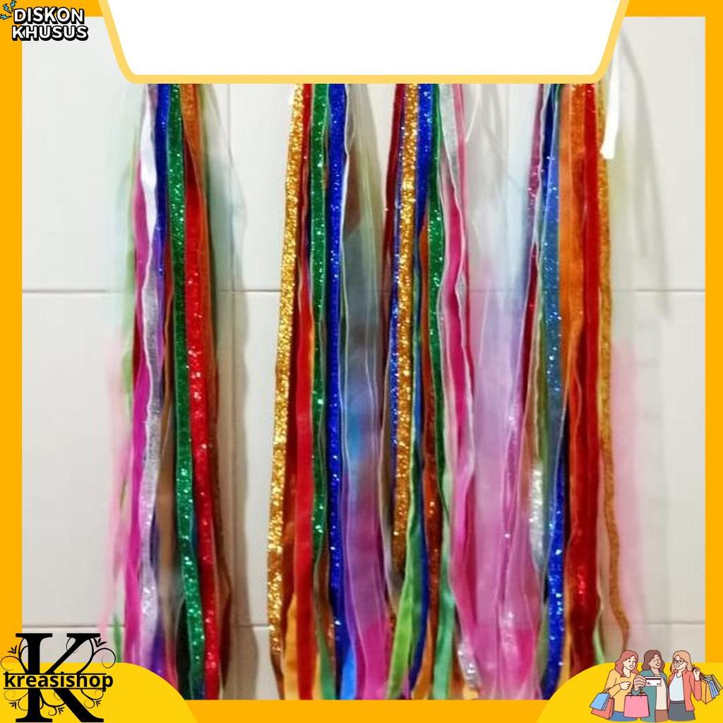 Tassel Rumbai Tamborin Gereja Pita Bludru Alat Tari Promo