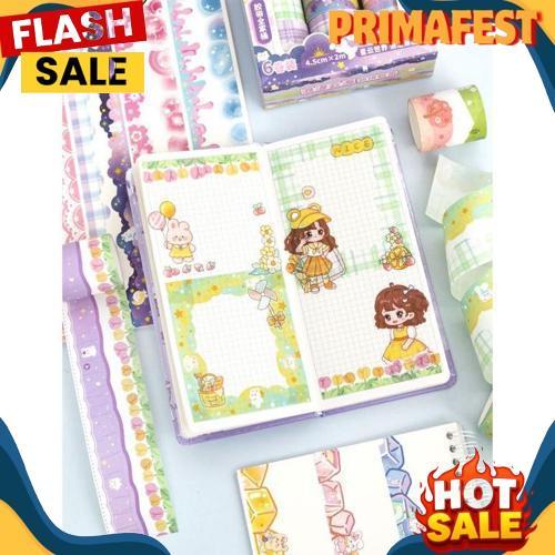 [1Box 12pcs] Washi Tape Stiker Pinggiran Buku Hiasan Jurnal Sticker Aesthetic Sale