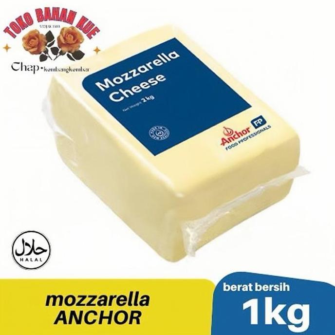 Expert- Keju Mozzarella Anchor Kemasan 1kg Mozzarella Keju Lumer Mozzarella Cheese Mozzarella Anchor