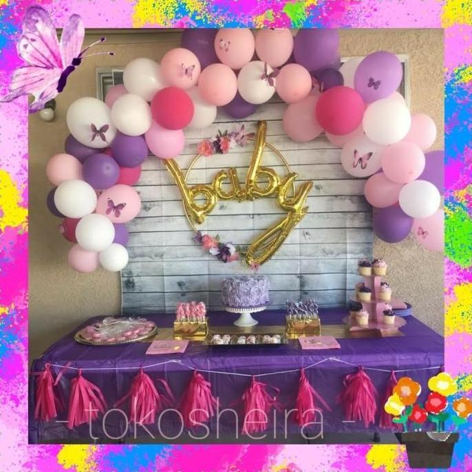 Expert- Balon Pink Ungu Putih 12Inch Balon Latex Polos Doff Putih Ungu Pink