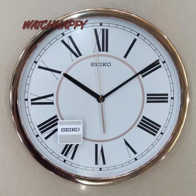 Jam Dinding SEIKO ORIGINAL 100 % QXA665P Rose Gold Romawi Laris QXA665