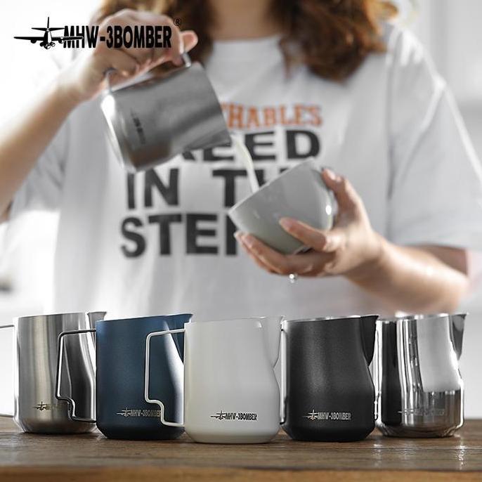 MHW-3BOMBER 450ML-520ML Turbo Milk Pitcher Stainless Steel 304 Better Fusion of Milk Foam / Milk Jug