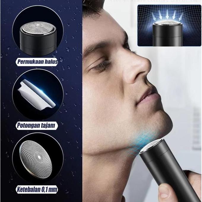 Littlehn- Alat Cukur Listrik Impor Jerman, Alat Cukur Portabel Ultra-Tahan Lama 20 Jam, Alat Cukur M