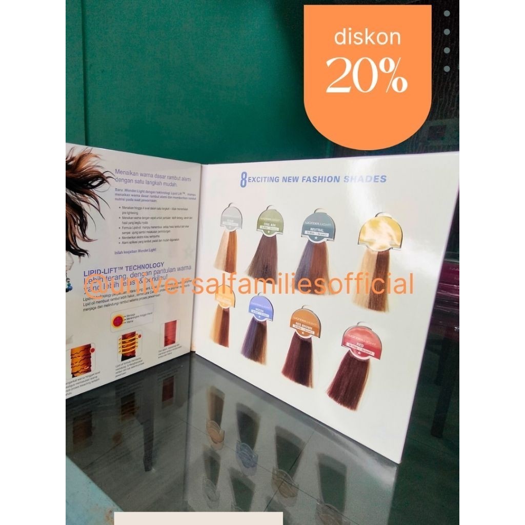Matrix Wonder Light: Katalog & Buku Panduan Pewarnaan Rambut/ ukuran 27x27