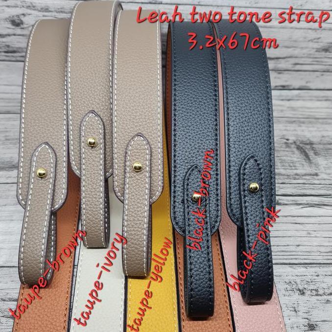 TERLARIS - Leah midi grained two tone bag strap 3.2x67cm / tali tas tanpa kait