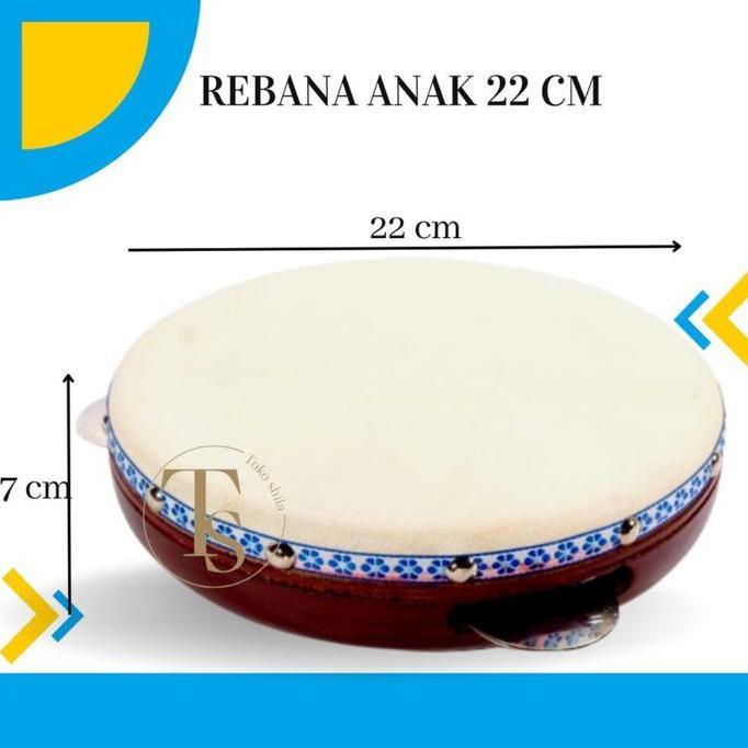 rebana mainan anak ukuran 22cm alat musik anak alat rebana alat hadroh rebana hadroh