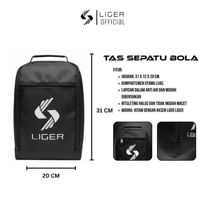 Liger Footwear Tas Sepatu Olahraga Bola Futsal Pria Wanita Tenteng Tali Pendek Bag Sport tas sepatu 