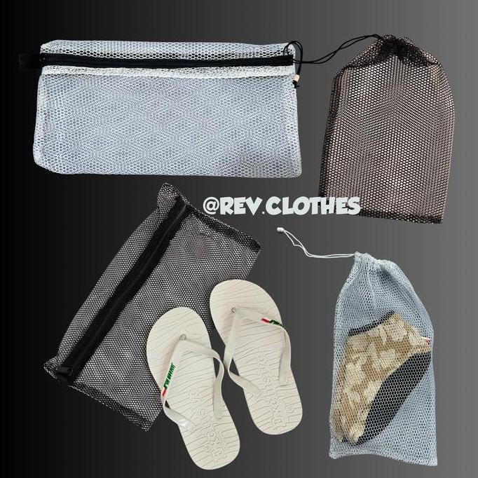 Tas Jaring Sendal Sepatu Serut Dan Resleting Untuk Perlengkapan Haji Umroh Kokoh Dan Multifungsi Tra