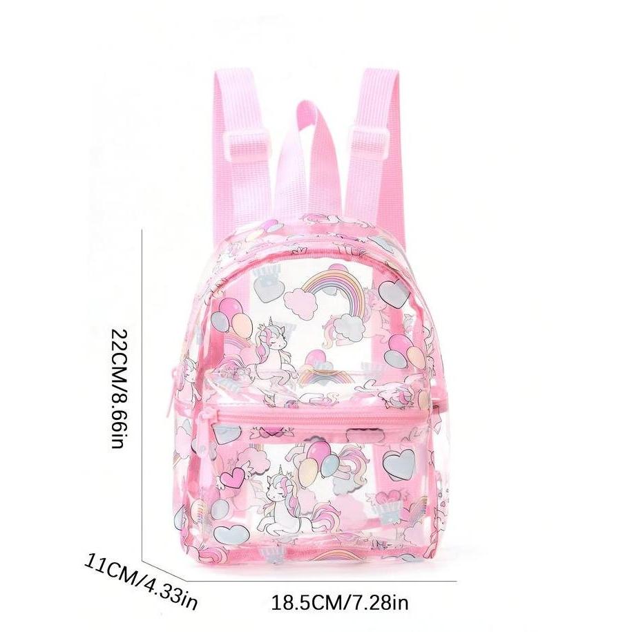 Kyut- Tas Ransel Anak Mini Transparan Hadiah Ulang Tahun Lucu - Tas Mika Transparan Fashion Anak