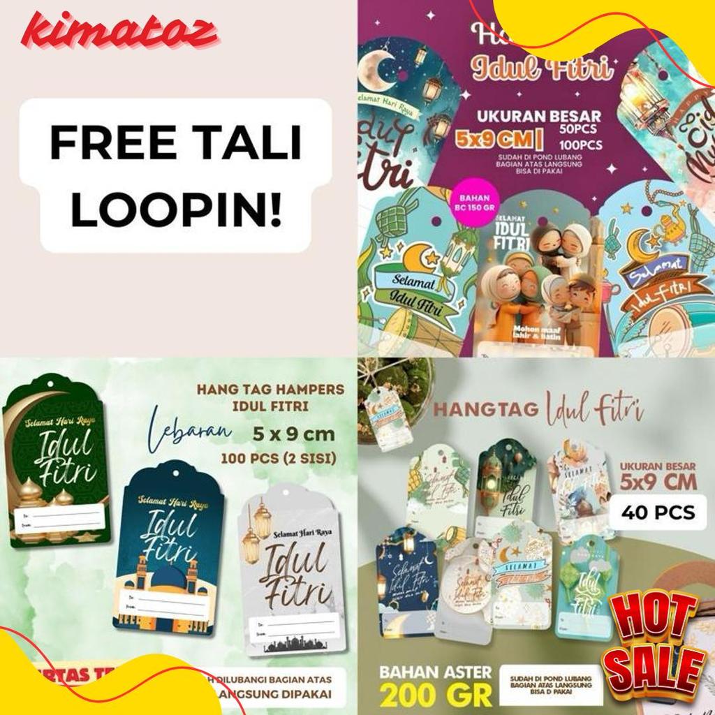 Cod [Free Tali] 40/50/100Pcs Hang Tag Lebaran Idul Fitri Hampers Rs00