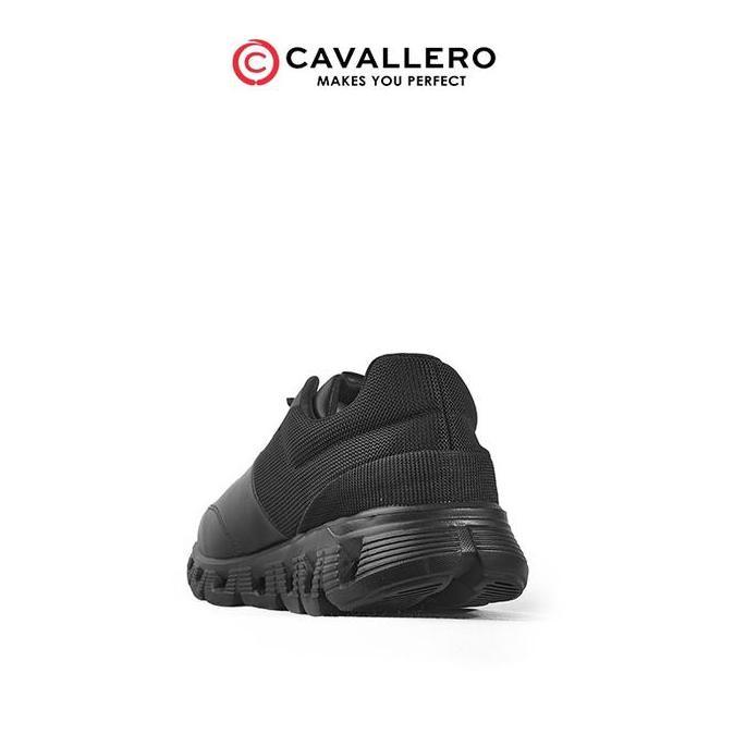 TERMURAH - Sepatu Pria Casual Sneakers Cavallero Zen Black Shoes Snekers