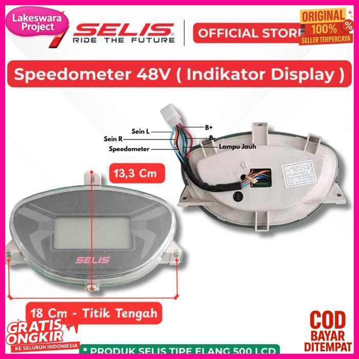 Murah Selis - Speedometer Indikator Display Lcd Sepeda Motor Listrik Universal ( Indicator Display )