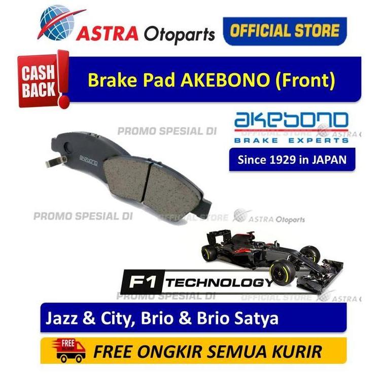 Promo Kampas Rem Depan Akebono Jazz & City, Brio & Brio Satya Diskon
