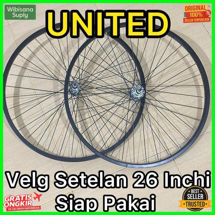 Murah Velg Setelan Sepeda 26 / Pelek Sepeda 26 Komplit United / Velg Mtb Ctb Mini Balap Federal