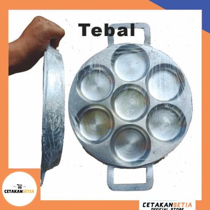 BEBAS ONGKIR - Cetakan Kue Lumpur 7 Lubang Tebal | Cara Bikang | Martabak Mini EDDY