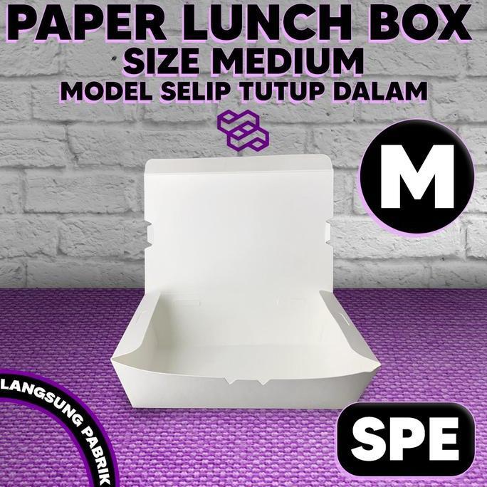 PAPER BOX LUNCH UKURAN M / PAPER LUNCH BOX SIZE M / PAPER BOX PREMIUM