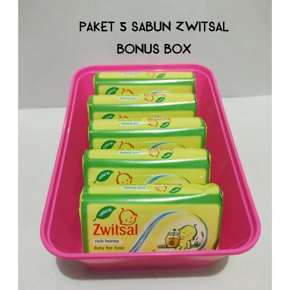 Promo Paket 5 Pcs Sabun Bayi Zwitsal Bonus Box