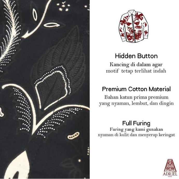 GARUDA BATIK TULIS  (KEMEJA PRIA /OUTER WANITA)- Kemeja Batik Premium Solo Lengan Panjang Slim Fit H