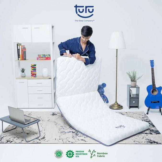 Kasur Lipat Lantai Trifold Premium TURU Wave Rebounded uk. 10x90x200