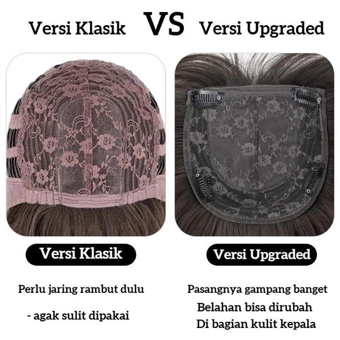 Wig TANPA PERLU Hairnet Hair clip curly panjang Wig korean style Wig jepit rambut palsu Wig daily Ra