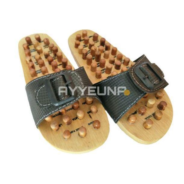 New- Sandal Refleksi Rematik Kaki Kayu Akupuntur Rematik Ayyeuna Therapy
