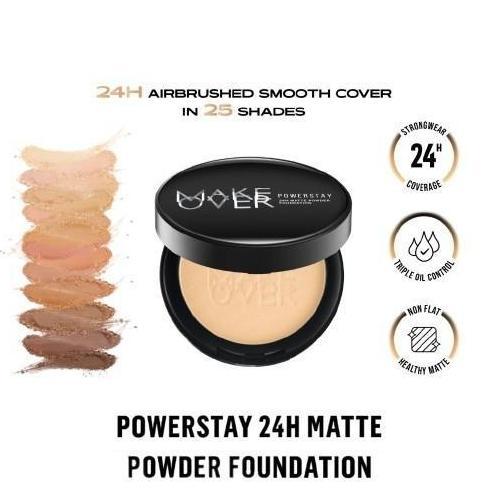 MAKE OVER Powerstay 24H Matte Powder Foundation | Makeover Bedak Padat Compact Powder