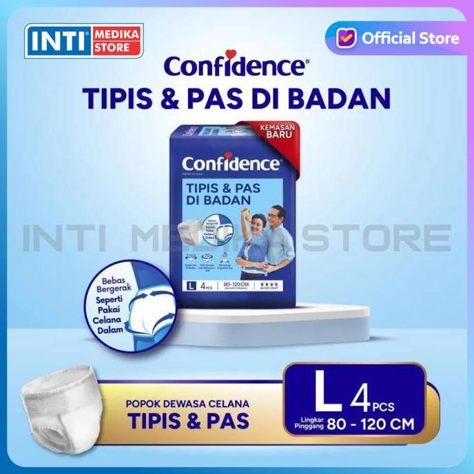 New- Confidence - Adult Diapers Pants Tipis & Pas | Popok Celana Dewasa