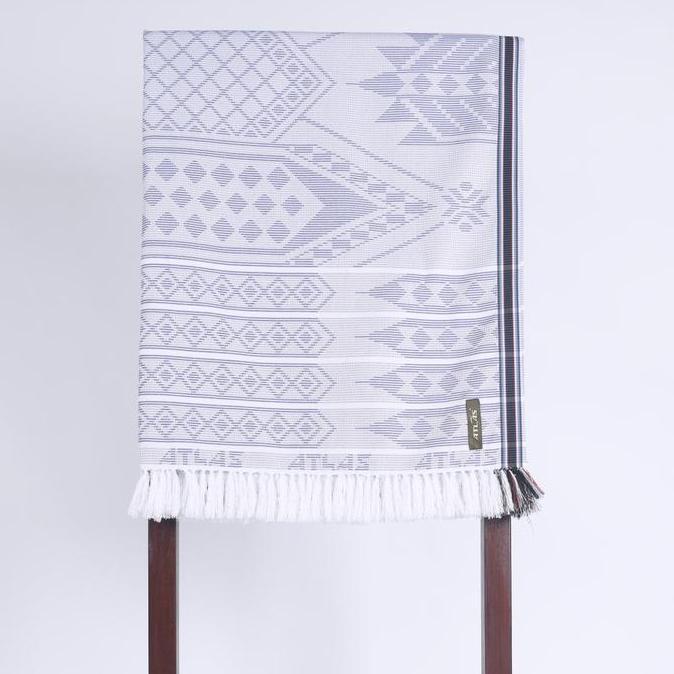SIAPKIRIM Surban Subaiyah ATLAS Motif Dob SGF 01 Putih Biru READY STOCK