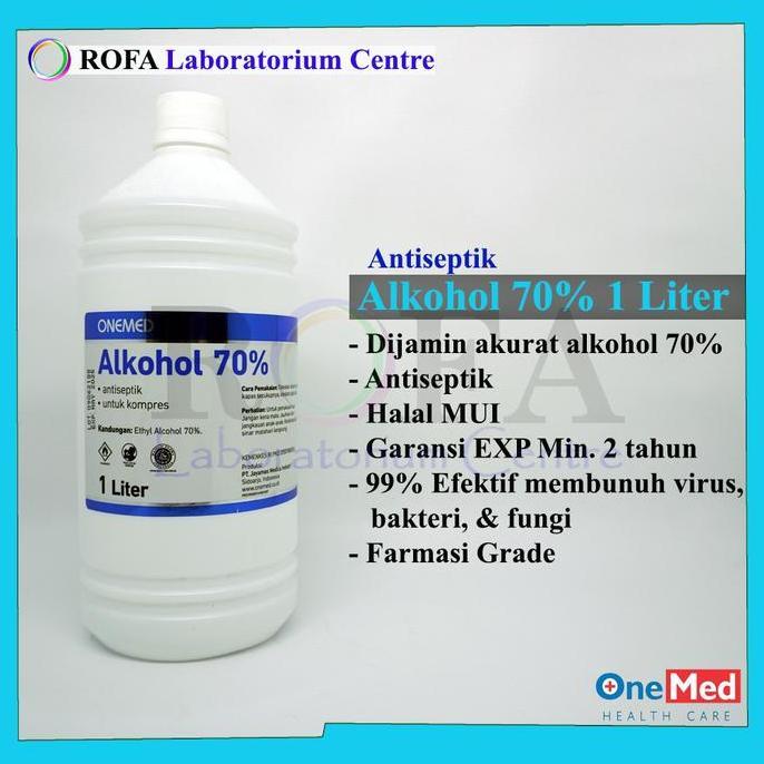 New- Alkohol 70% / Alkohol Antiseptik / Alkohol Untuk Luka 1 Liter