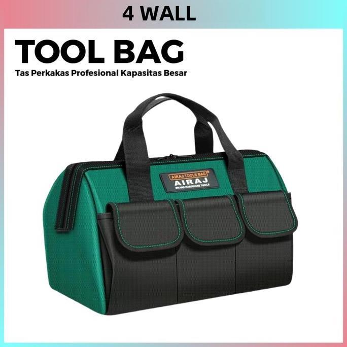 14 Inch Tool Bag Kain Oxford Tebal Tas Alat Perkakas Kuat Tas Perkakas Toolkit Toolbox