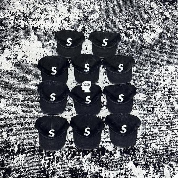 SUPREME NEW YORK CAMP CAP LOGO S WASHED BLACK