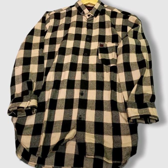 Kemeja Flanel | Kemeja Pria Wanita | Kemeja Motif Kotak Kasual Lengan Panjang Uni Kain Flanel