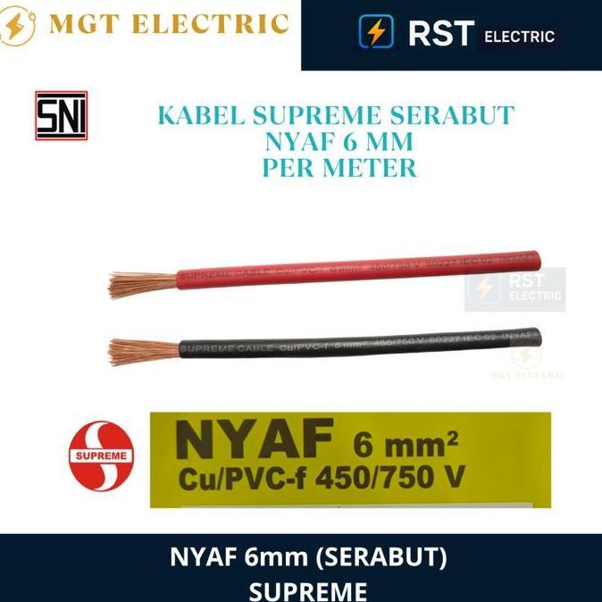 Scrt- Kabel Supreme Fleksibel Nyaf 6Mm / Serabut Grounding Nyaf 6 Mm Meteran