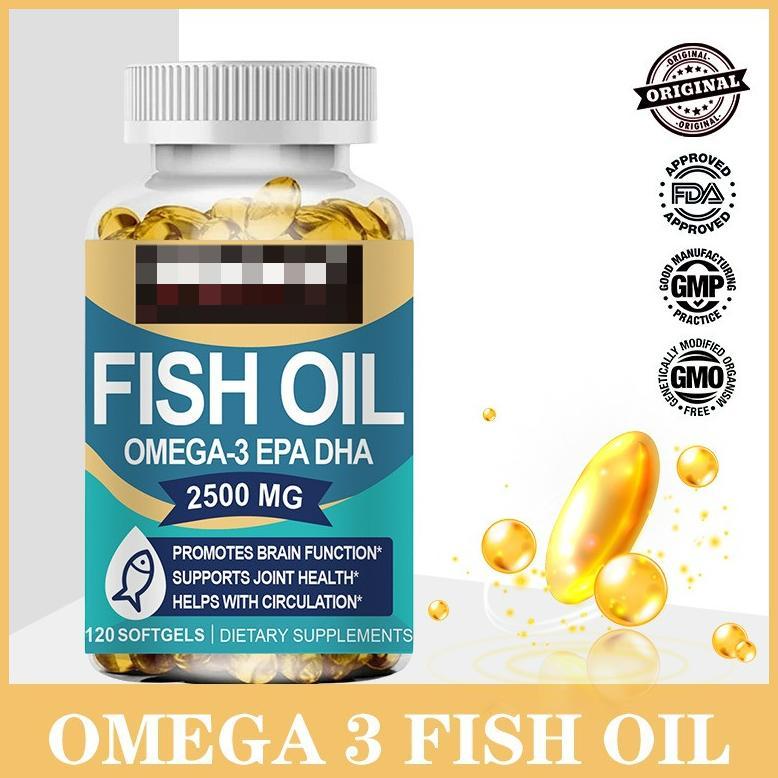 Ready  Omega 3 Fish Oil Minyak Ikan 2500mg - EPA DHA Tingkat Tinggi untuk Jantung & Otak & Mata & Se