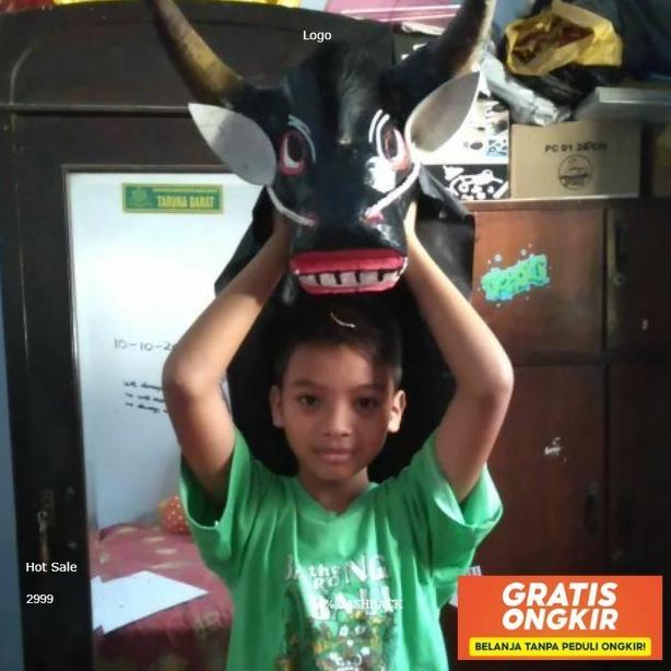 Mainan Kepala Banteng Banteng Bantengan Kuda Lumping Stok