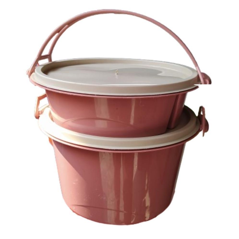 TERBARU Rantang  Bulat Susun 2 / Rantang Plastik Susun 2 Idola / wadah bekal makanan