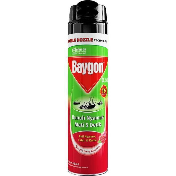 Baygon Cherry Blossom Double Nozzle 600 ml