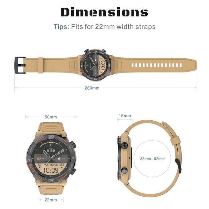 North Edge Cr04 Smartwatch Gps Glonass Alti Baro Kompas Sport Original Bluetooth Screen Ios &Android