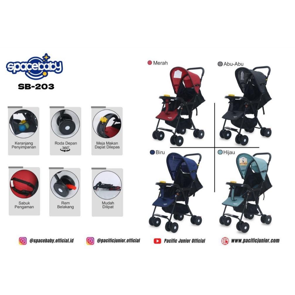 SpaceBaby Baby Stroller SB-203 / Stroller Bayi Dorongan Kereta Bayi