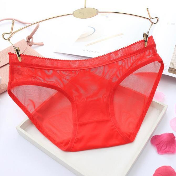 Promo Wanita Celana Dalam Brief Transparan cd Plus Size transparan polos knicker C1210 Diskon