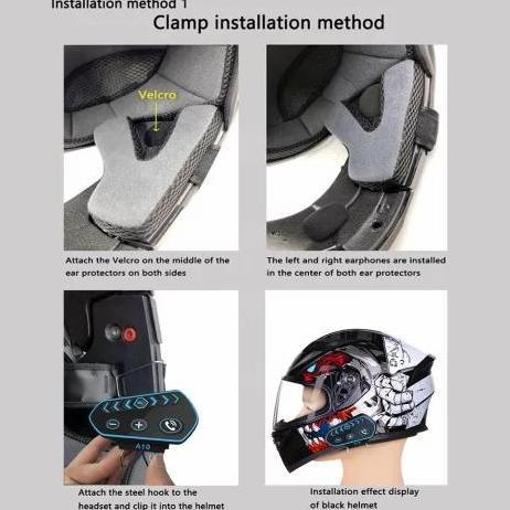 Headset Bluetooth Helm A10 Sport Earphone wireless Mikrofon sport Bass