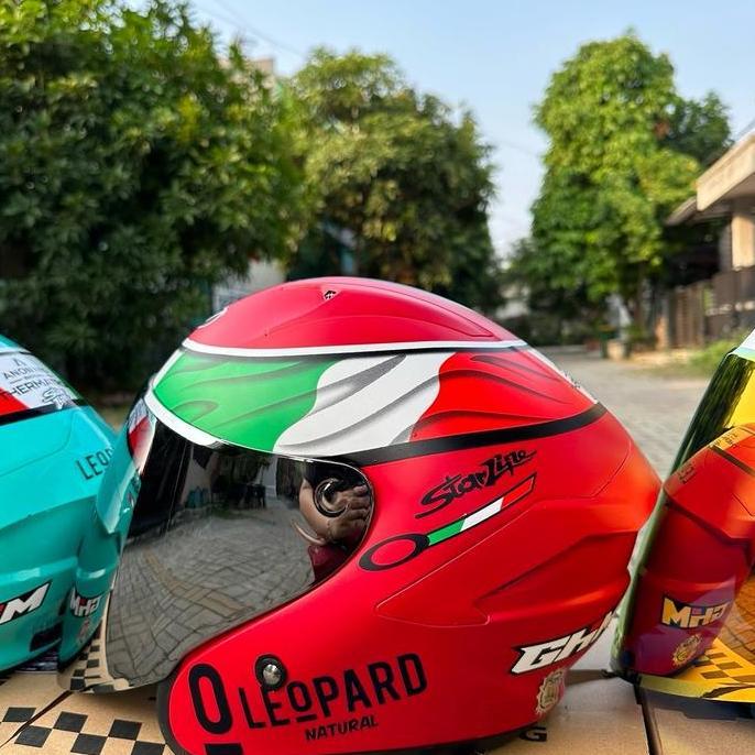 Helm GHM STYLO Leopard Sni untuk Motor Motorcycle RESTOCK