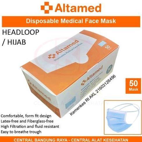 Disc Masker Hijab Altamed / Masker Headlop Altamed Isi 50Pcs